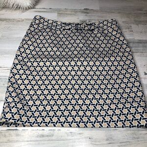 Rafaella Skirt Pencil Work size 10 brown navy